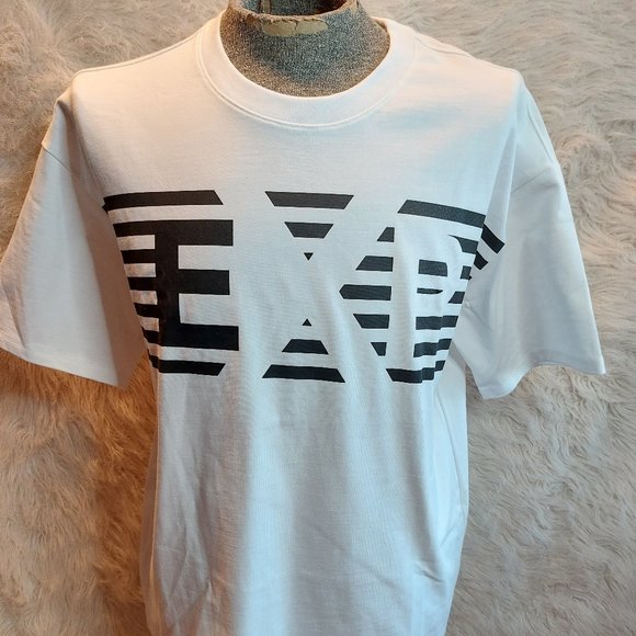 Express Men's White 100% Cotton Crew-Neck T-Shirt Size L - Picture 1 of 7
